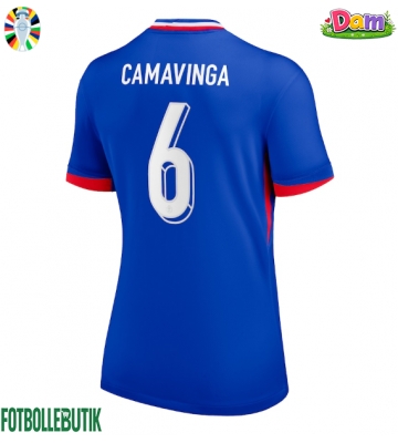 Frankrike Eduardo Camavinga #6 Hemmatröja Kvinnor EM 2024 Kortärmad